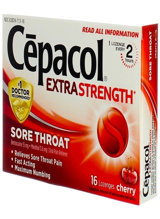 Cepacol Maximum Strength Throat Drop Lozenges, Cherry, 16 Count - Image 4